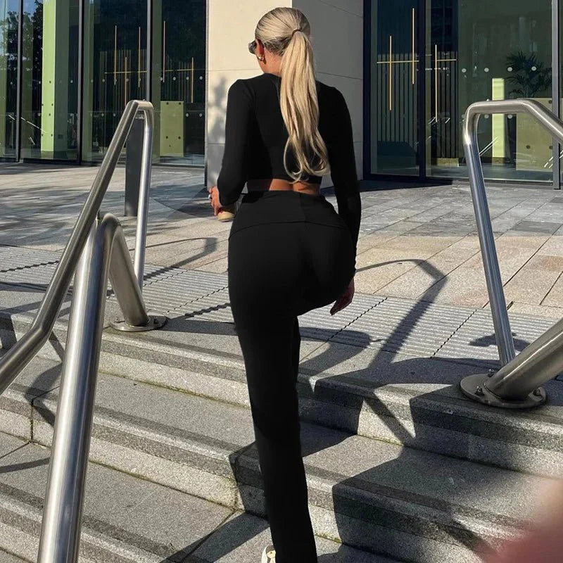 Nova Set S Crop-Topem A Kalhotami Pro Dámy Na Každodenní Nošení