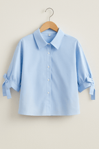 Elara Blůza S Mašlovými Rukávy Pro Elegantní Vzhled