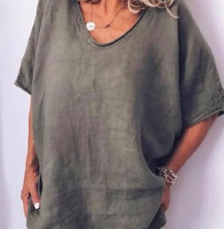 Nova Dámská Blůza S Výstřihem Do V A Krátkými Rukávy