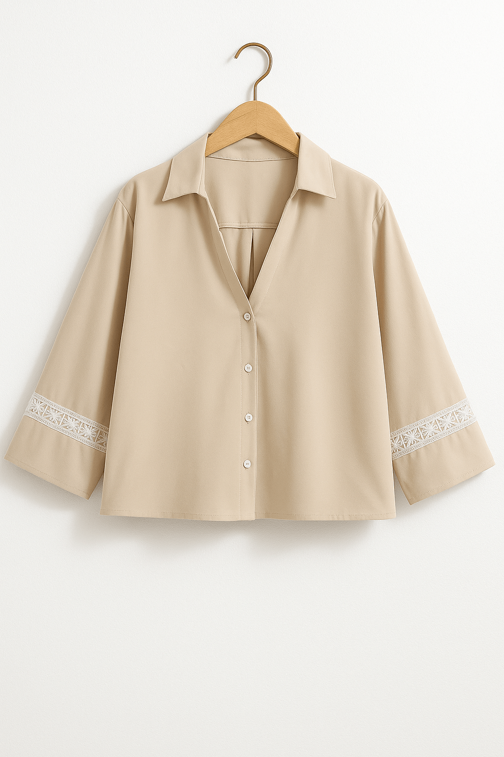 Luna Blůza S Krajkou A Knoflíky Pro Dámský Styl Každý Den