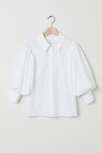 Pruhovaná Aurora Blůza S Balónovými Rukávy Pro Každodenní Styl