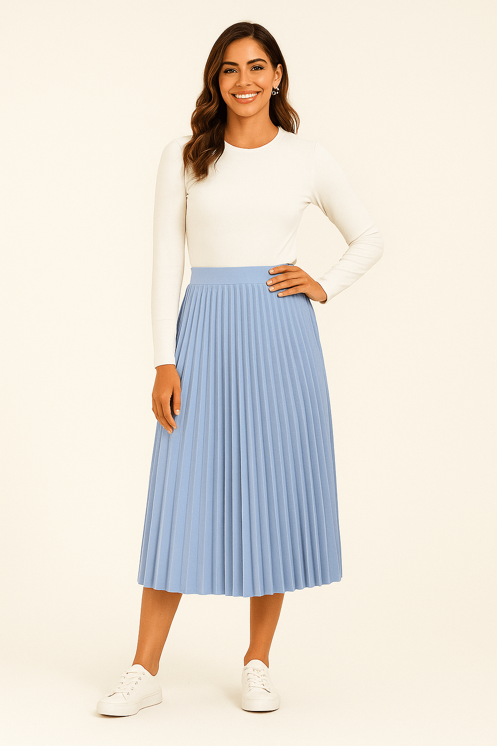 Astra Plissee Midirock Pro Elegantní Každodenní Styl