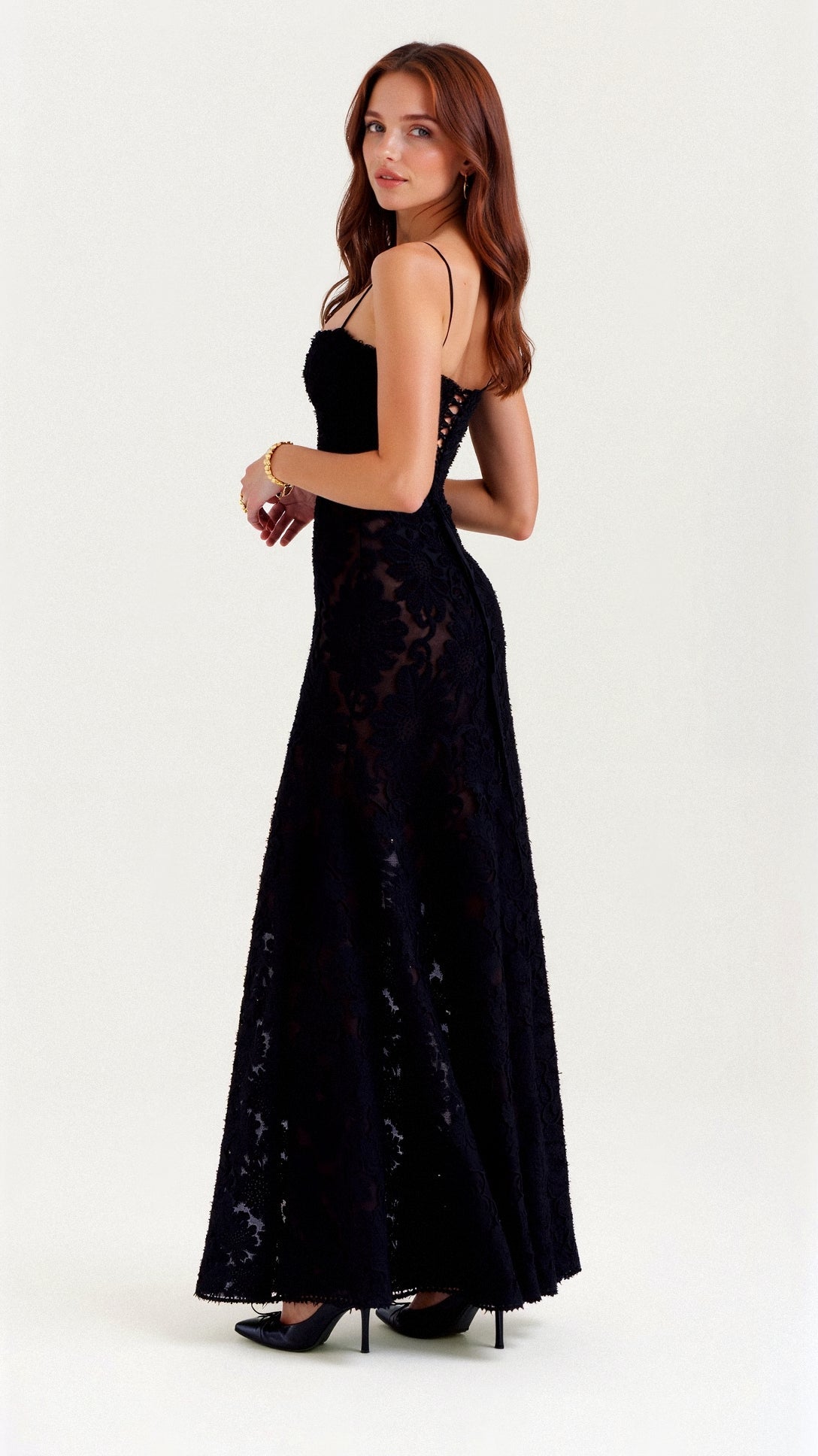 Astra Květinové Transparentní Romantický Maxikabát