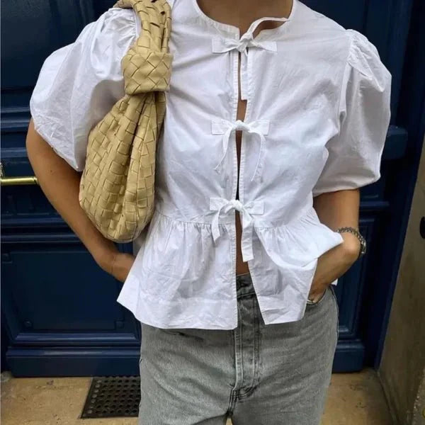 Aurora Schößchen-Blůza S Kravátkovým Zapínáním Pro Dámy