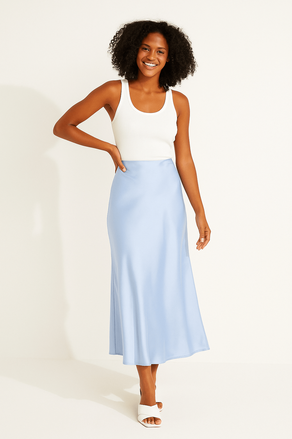 Aurora Midi Sukně Glanzoptik S Lesklým Vzhledem Pro Každý Styl