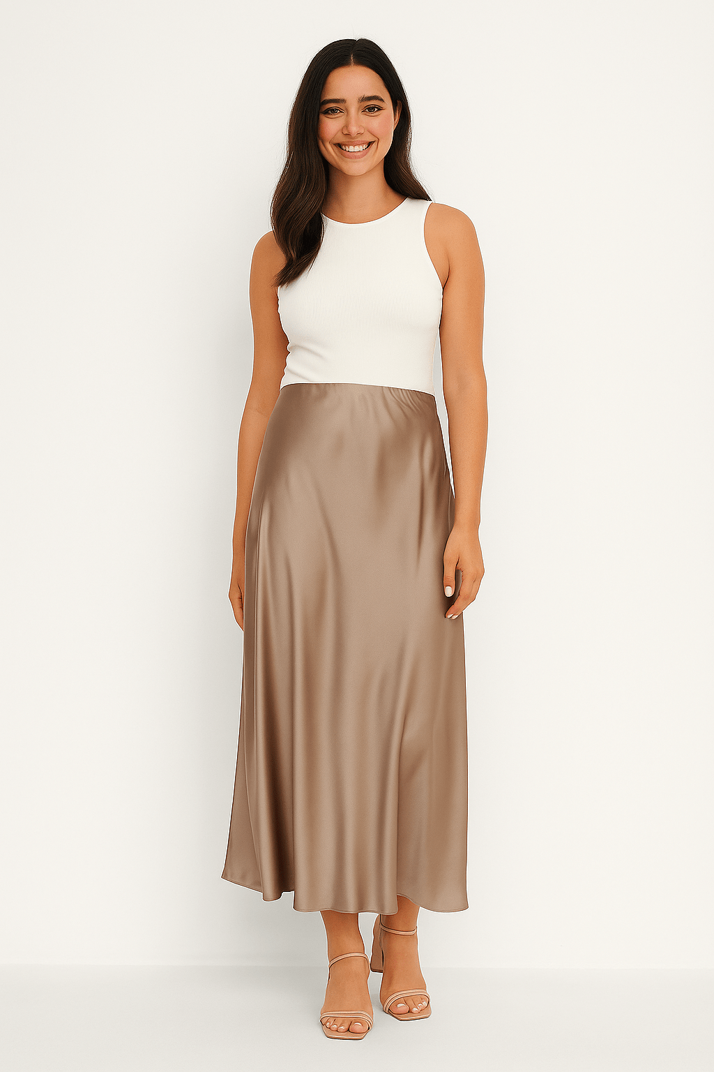 Aurora Midi Sukně Glanzoptik S Lesklým Vzhledem Pro Každý Styl