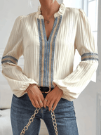 Aurora Studio Faltenbluse Elegantní Blůza Pro Každodenní Nošení