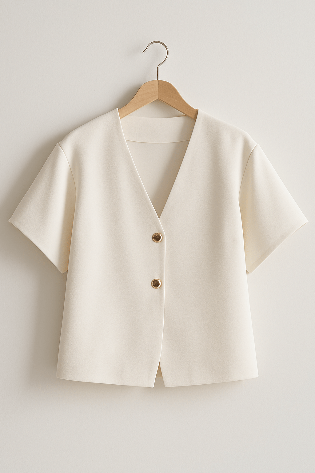 Aria Blůza S V‑Výstřihem A Knoflíky Pro Elegantní Letní Styl