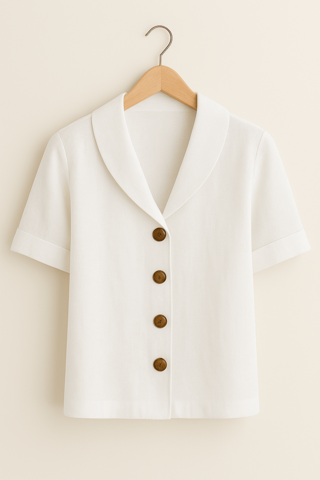 Stylová Blůza Alina s Límečkem a Knoflíkovou Légou Pro Dny	plnějšího Komfortu