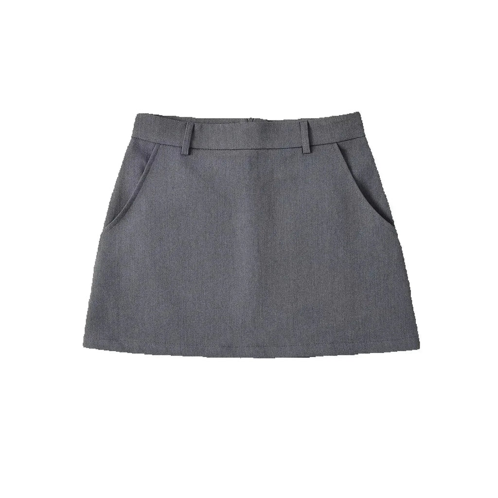 Nova Mini Sukně A-Linie S Kapsami Pro Každodenní Styl