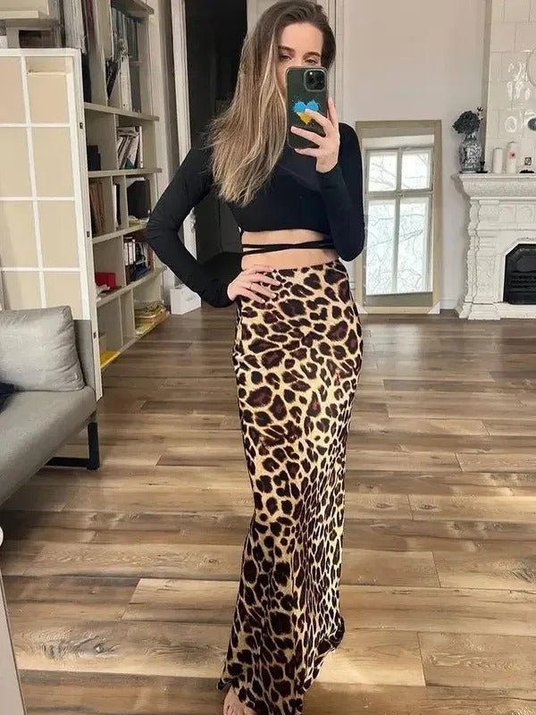 Nova Maxisukně S Leopardím Vzorem Pro Moderní Ženy