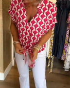 Nova Tisknutá Blůza S Lehkým Materiálem A Volnou Siluetou