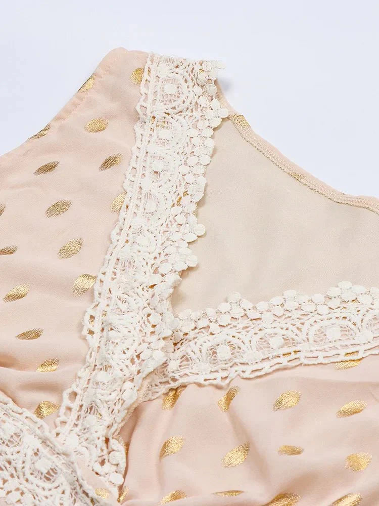 Nova Boho Krajkové Maxi Šaty S Romantickým Nádechem