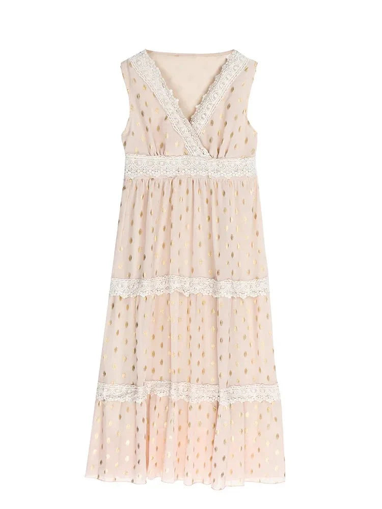 Nova Boho Krajkové Maxi Šaty S Romantickým Nádechem