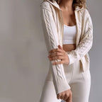 Nova Pletená Mikina S Kapucí A Kalhotová Sada Pro Každodenní Nošení