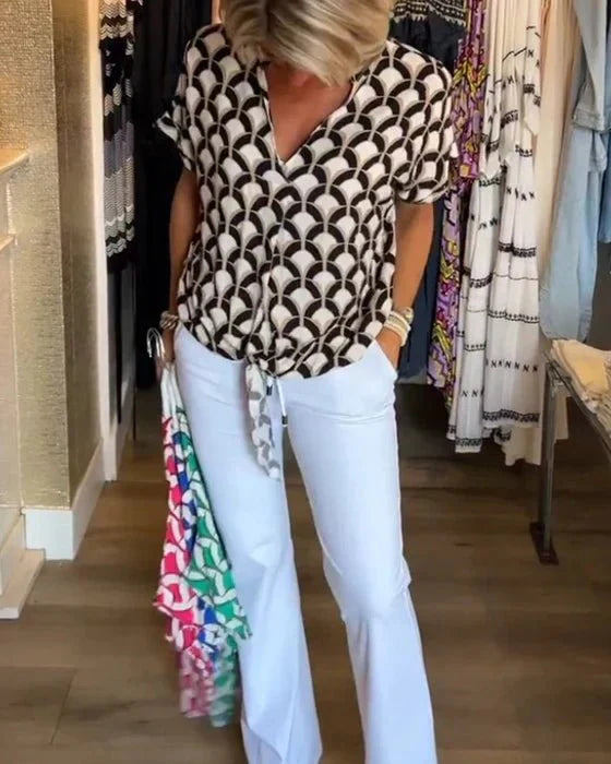 Luna Tisknutá Blůza Lehká Vzdušná S Hravým Potiskem Pro Každou Příležitost