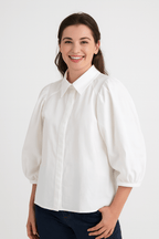 Nika Blůza S Balónovými Rukávy Pro Elegantní Každodenní Vzhled