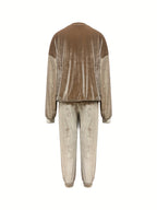 Lumi Pulovr A Jogger Sada S Flitry Ležérní Pohodlí Glamour