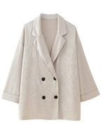 Nova Ležérně Elegantní Volně Padnoucí Blazer a Kalhoty Sada