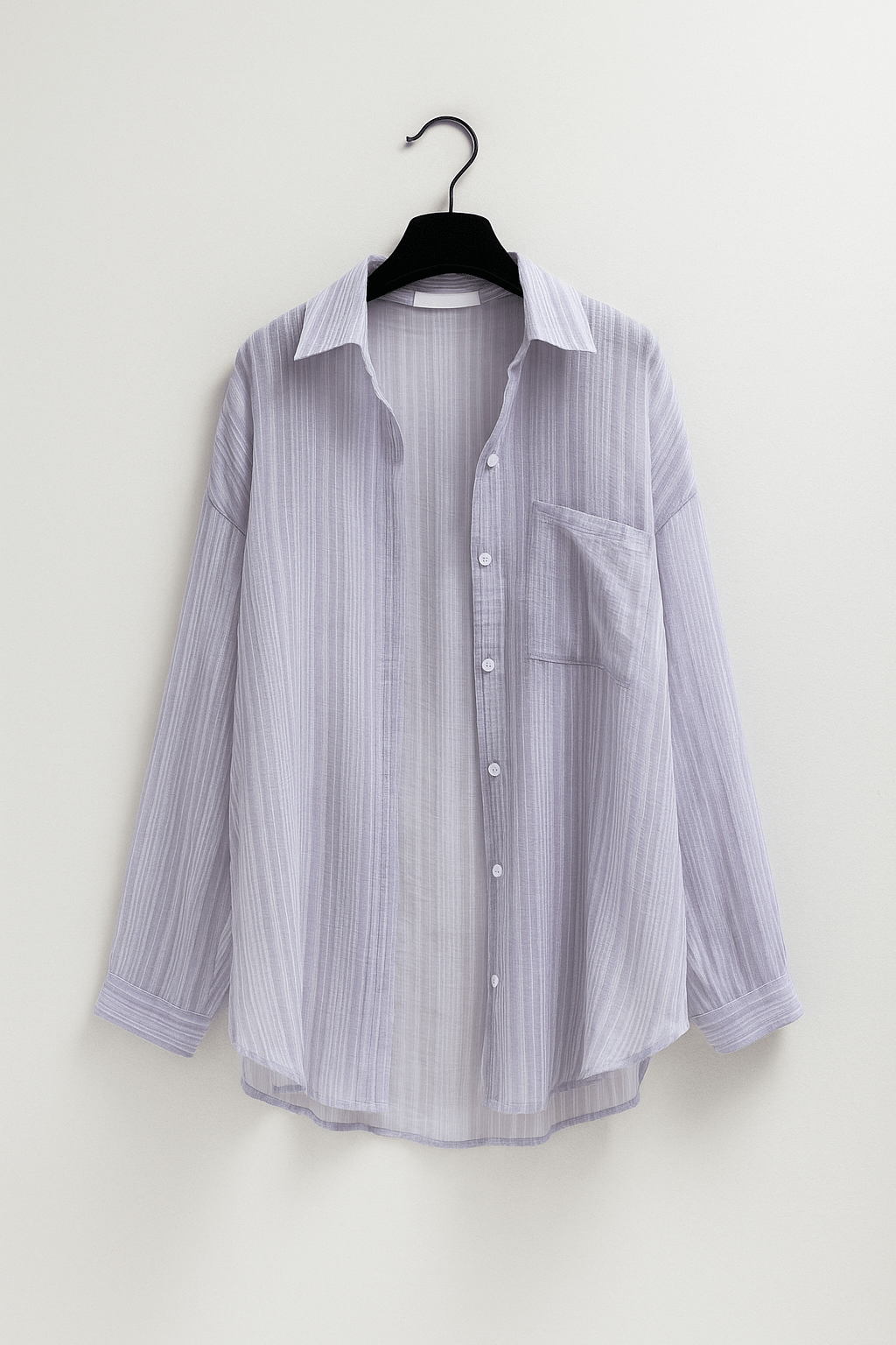 Lyra Volná Blůza s Knoflíkovou Léga a Kapsou na Hrudníku