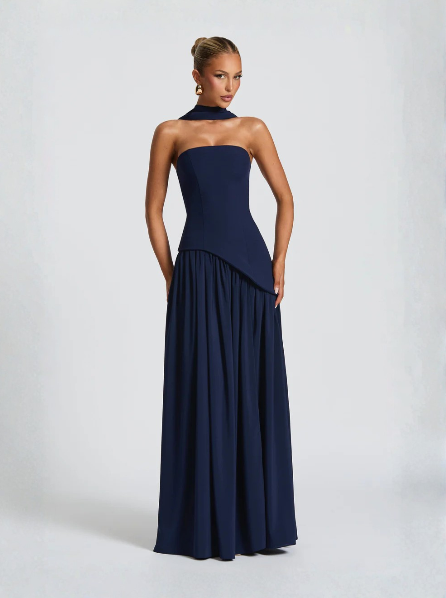 Námořnické Maxi Šaty Formální Elegantní Večerní Oblečení