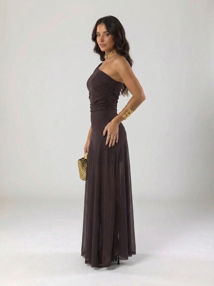 Elegantní Letní Šaty Maxi Z Chiffonu S Odhalenými Rameny Pro Ženy