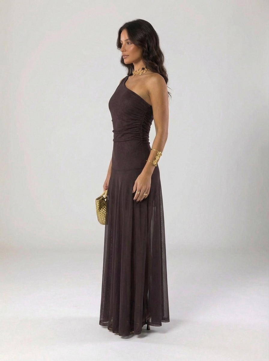 Elegantní Letní Šaty Maxi Z Chiffonu S Odhalenými Rameny Pro Ženy