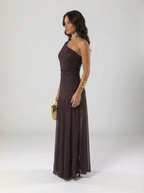 Elegantní Letní Šaty Maxi Z Chiffonu S Odhalenými Rameny Pro Ženy