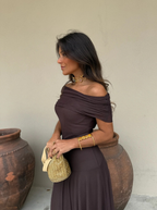 Elegantní Letní Šaty Maxi Z Chiffonu S Odhalenými Rameny Pro Ženy